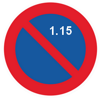 Interdit de stationner du 1er au 15