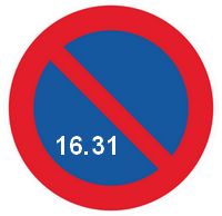 Interdit de stationner du 16 au 31