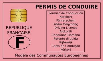 Nouveau permis de conduire électronique.